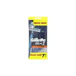 Gillette vienreizlietojamie skuvekļi Blue II Plus, 7 iepakojumā, 2 ilgnoturīgi asmeņi ar hroma pārklājumu, - 1 gabals (7702018531950)