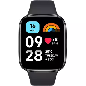 Xiaomi Redmi Watch 3 Active 4,65 cm (1.83") LED 47 mm Digitāls 240 x 280 pikseļi Skārienjūtīgais ekrāns Melns