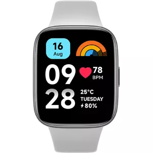 Xiaomi Redmi Watch 3 Active 4,65 cm (1.83") LED 47 mm Digitāls 240 x 280 pikseļi Skārienjūtīgais ekrāns Pelēks