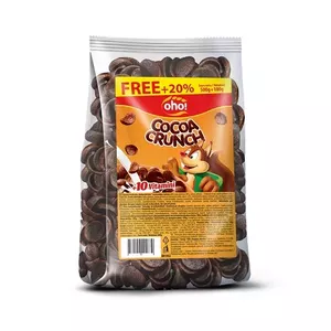 OHO Snack Oho Kakao Crunch 500g — cocoa-flavored crunchy snack, 500 g pack