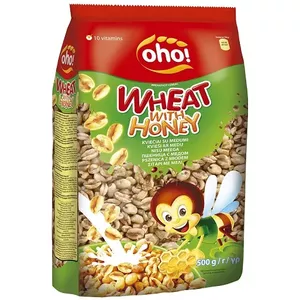 OHO Oho S/b Kvieši ar medu 500g — whole grain wheat with honey, 500 g
