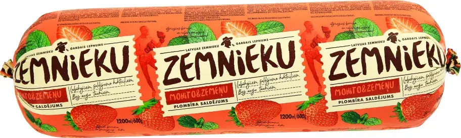 Zemnieku Saldējums Zemeņu mohito saldējums 600g