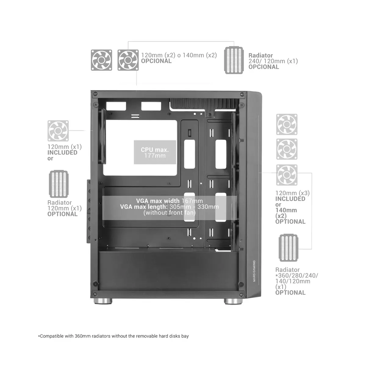 Компьютерный корпус Mars Gaming MC-3000 Photo 6