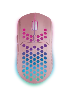 Mars Gaming MMW3P Bezvadu spēļu pele, optiskā, 3200 DPI, 6 pogas, RGB Flow, RF Wireless, rozā