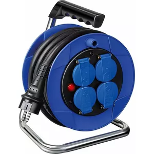 Кабельный барабан Brennenstuhl Garant Kompakt, 8 м, 4 x 230 В, IP44, черный