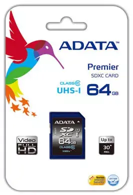 ADATA SDXC 64GB UHS Class 10 карта памяти Photo 2