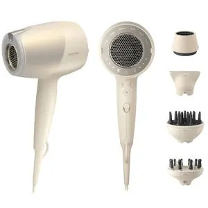 Philips 9000 series BHD829/00 matu fēns 1800 W smilšu krāsā ar difuzoru, koncentratoru, 3 ātrumiem, 3 karstuma līmeņiem, jonizāciju un aukstā gaisa plūsmu