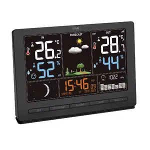 TFA-Dostmann Season 2 Black Battery Indoor Outdoor Thermometer Hygrometer Barometer