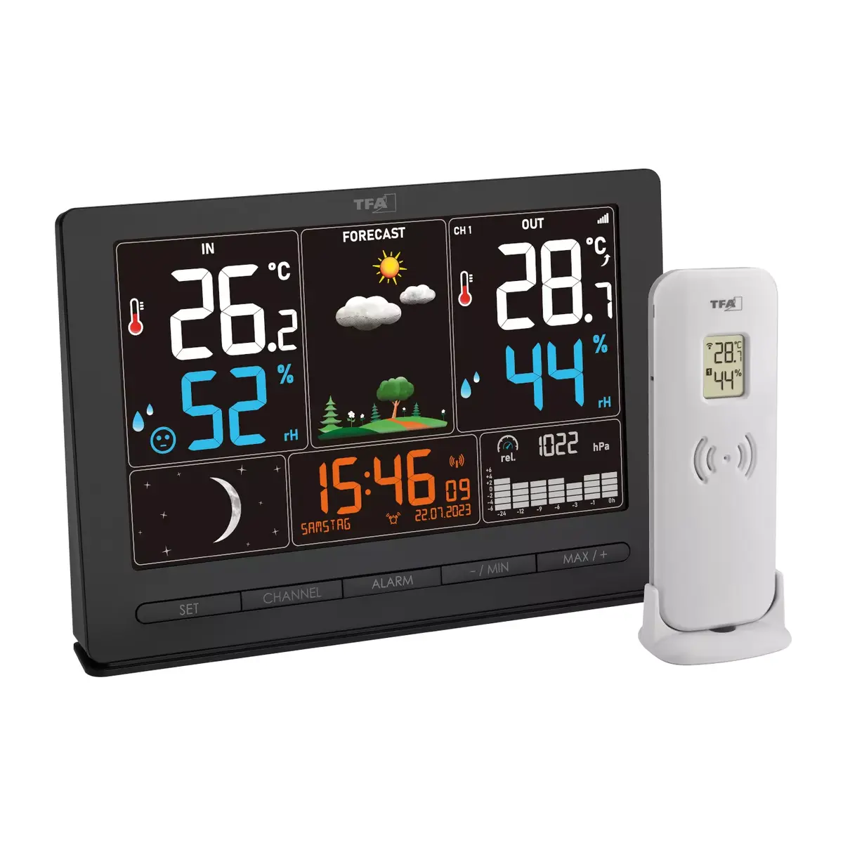 TFA-Dostmann Season 2 Black Thermometer Hygrometer Barometer Photo 2