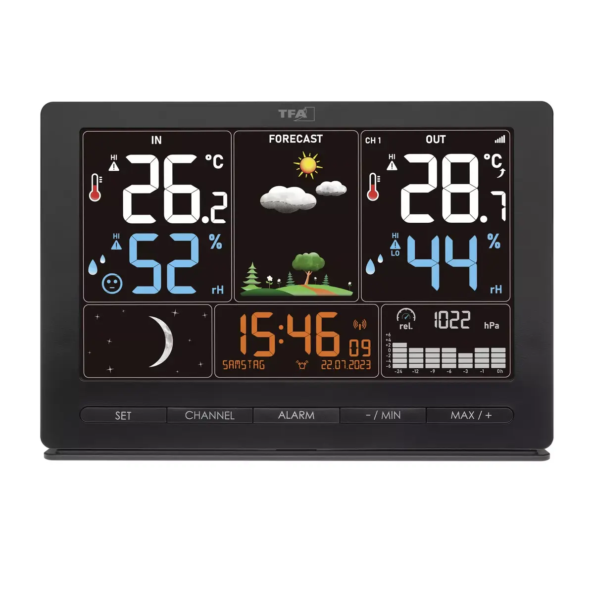 TFA-Dostmann Season 2 Black Thermometer Hygrometer Barometer Photo 7