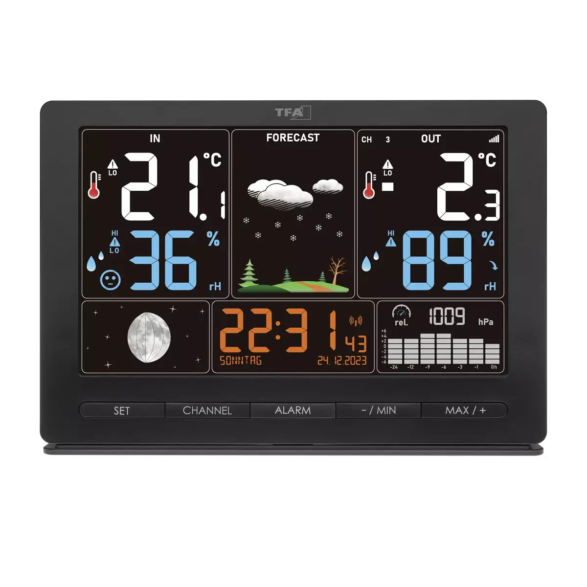 TFA-Dostmann Season 2 Black Thermometer Hygrometer Barometer Photo 8