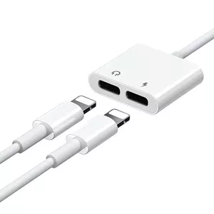 Audio adapter Joyroom S-Y104 2xL — dual Lightning to 2x Lightning audio splitter (white)