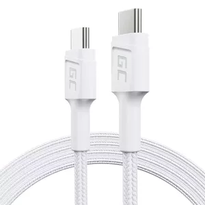 USB-C to USB-C cable Green Cell KABGC30W — USB 3.2 Gen 1, 1.2 m, 60 W PD, white