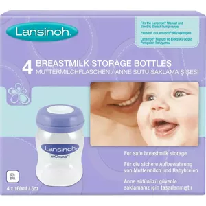 Breast Milk Storage Bags Lansinoh 20417 — pack of 4, disposable pre-sterilized bags for freezing and storing expressed milk
