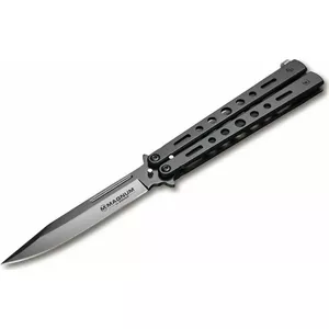 Knife MAGNUM Balisong All Black — folding butterfly knife, model 259793-uniw