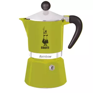 Кофеварка эспрессо Bialetti 0.27 л Rainbow, термопластик, зелёная, основание Ø 9,5 см, высота 220 мм