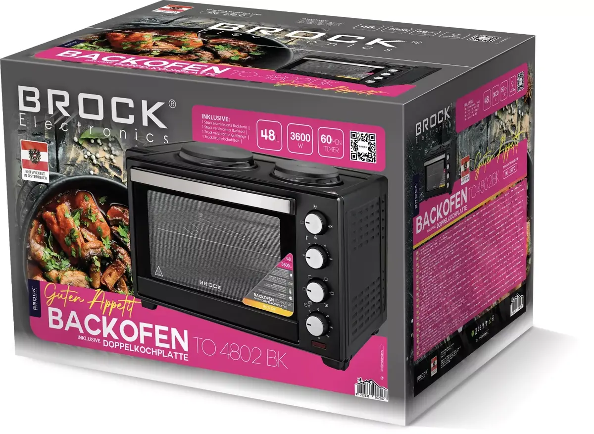 Мини‑духовка BROCK TO 4802 BK — 48 л, 2000 Вт Photo 2