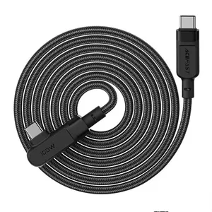 Kabeļa savienojums no USB-C uz USB-C Acefast C5-03 leņķveida, 100 W, 2 m (melns)