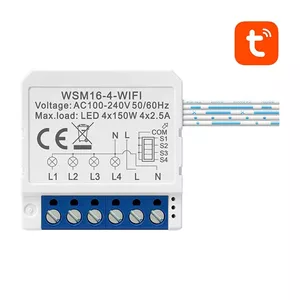 Viedo slēdžu modulis WiFi Avatto WSM16-W4 TUYA