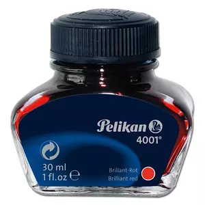 Pelikan pildspalvas uzpilde 301036 — sarkana tinte, 30 ml, caurspīdīgs/melns korpuss, 1 gab.