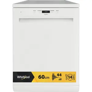 Whirlpool W2FHD624 Freestanding Dishwasher 14 Place Settings Energy Class E White 44 dB 9 Programs