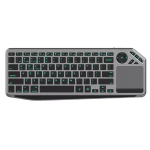 TECHLY mini wireless keyboard ICTB9801TB — RF + Bluetooth, US QWERTY, RGB backlight, 1000 mAh battery