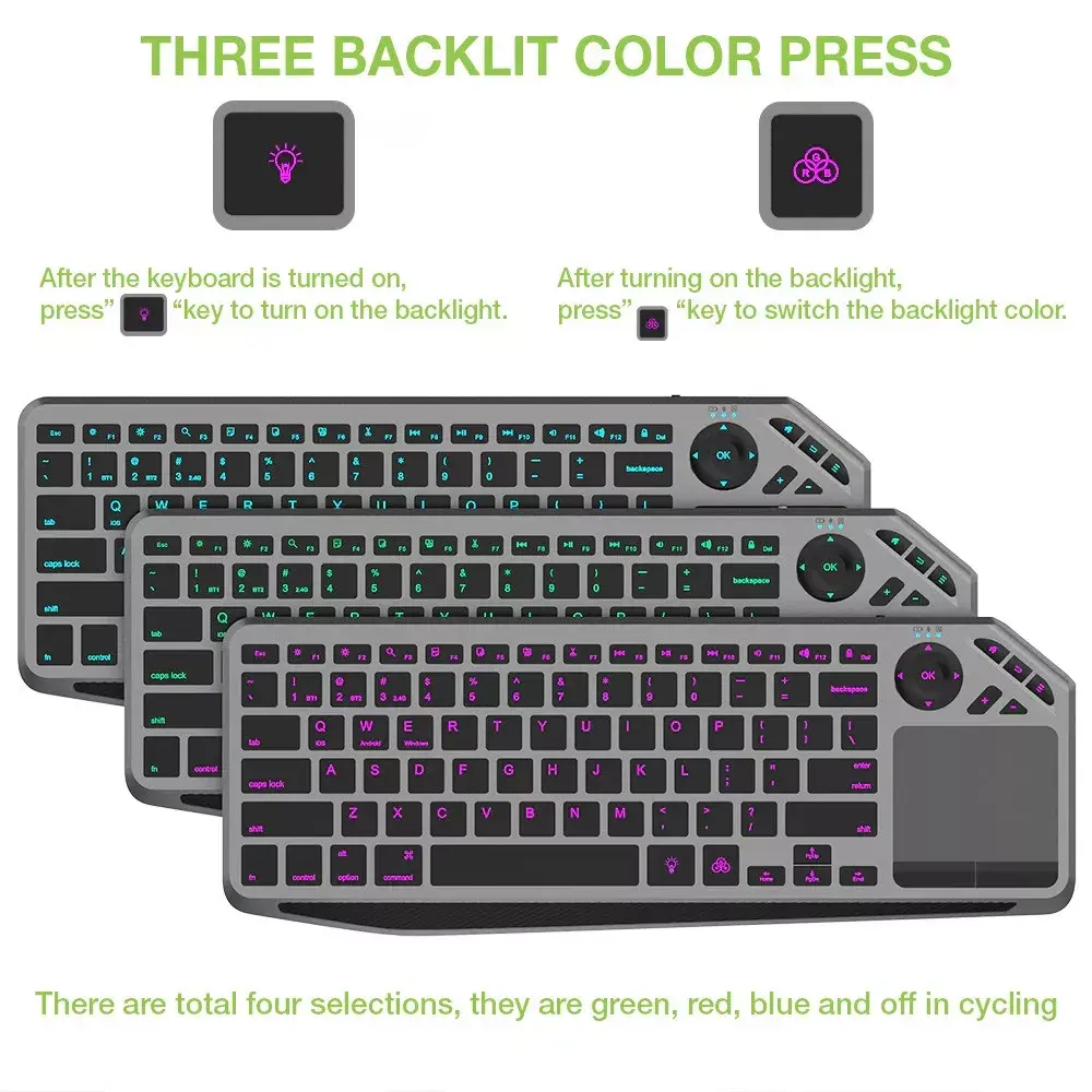 TECHLY ICTB9801TB mini wireless keyboard — RF + Bluetooth Photo 10