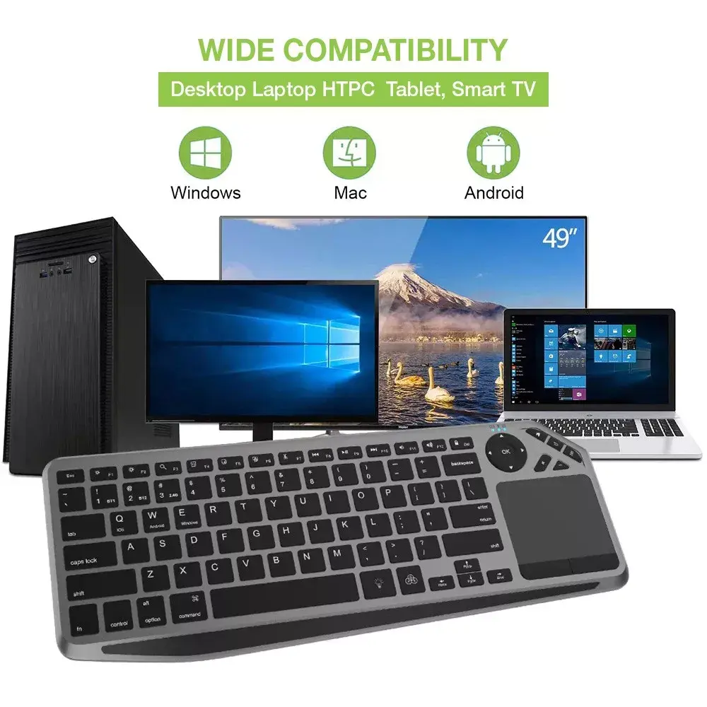 TECHLY ICTB9801TB mini wireless keyboard — RF + Bluetooth Photo 12