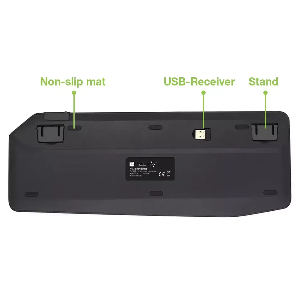 TECHLY ICTB9801TB mini wireless keyboard — RF + Bluetooth Photo 16