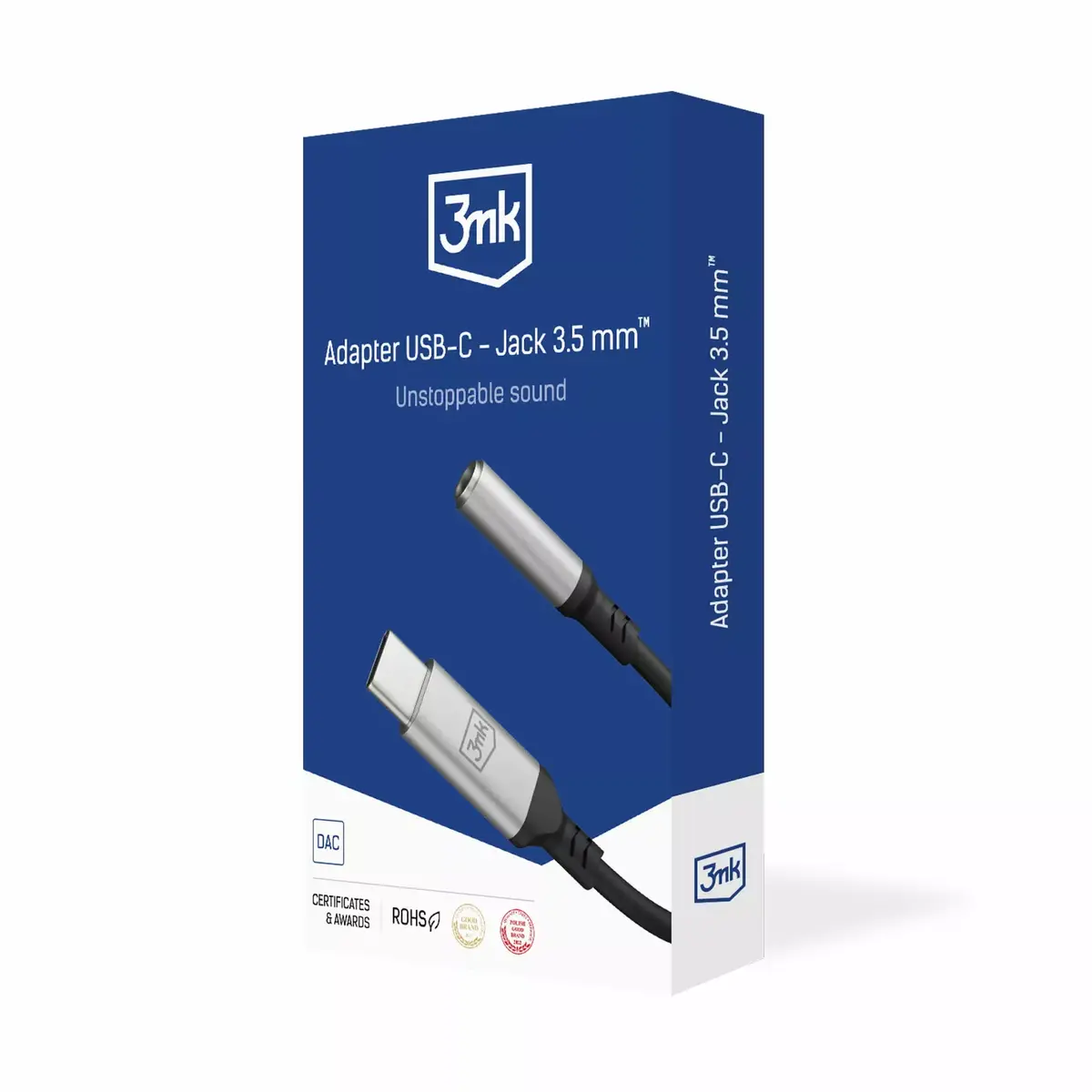 3.5 mm USB kabelis 3MK Jack 3.5 mm Photo 2