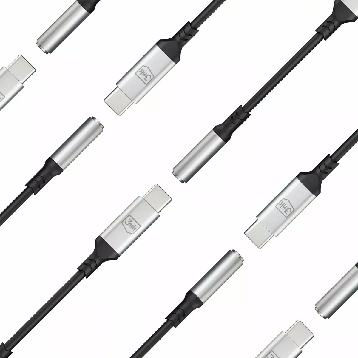 3.5 mm USB kabelis 3MK Jack 3.5 mm Photo 13