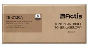 Tonera kasete ACTIS TB-2120A nomaiņa Brother TN2120, standarta ietilpība 2600 lapas, melna