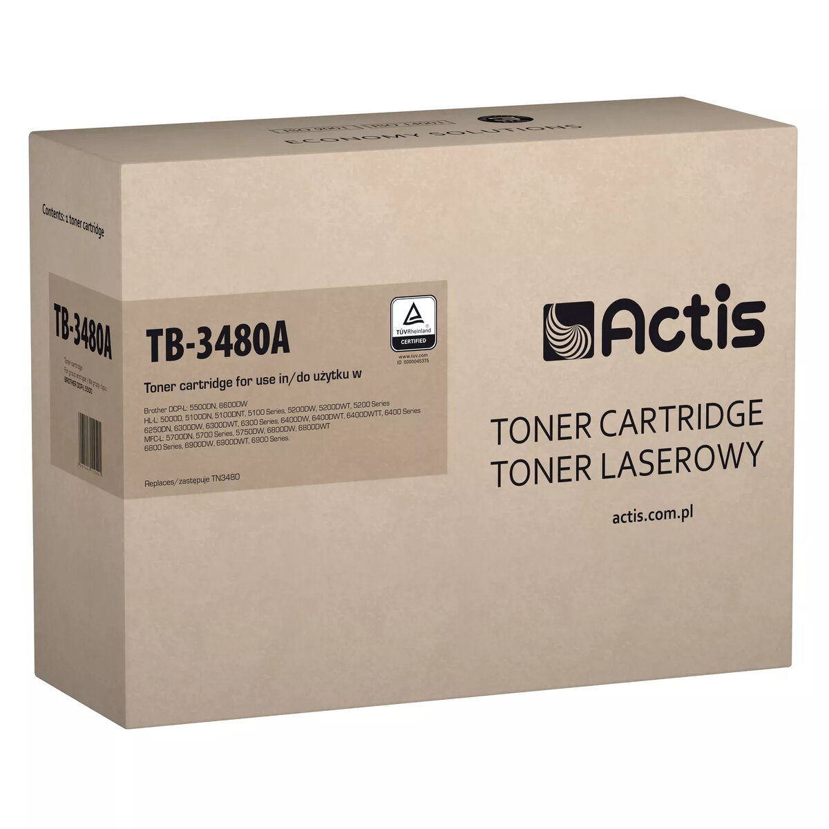 Tonerkartridžs ACTIS TB-3480A melns priekš Brother