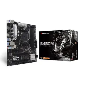 Motherboard BIOSTAR B450MX-S micro ATX, AMD B450, Socket AM4, 4x DIMM, DDR4, 128 GB, M.2, SATA III, Gigabit LAN