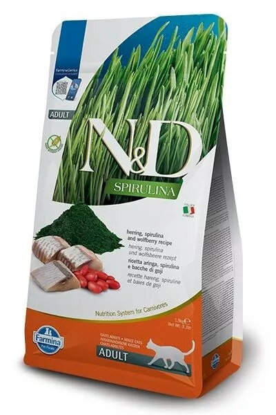 Sausais kaķu barības Farmina N&D Spirulina