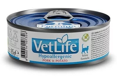 Farmina Vet Life Hypoallergenic Pork & Potato 85 g wet cat food | AiO.lv