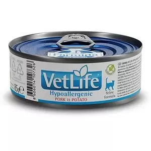 Влажный корм для кошек Farmina Vet Life Hypoallergenic Pork & Potato 85 г — ветеринарная диета при пищевой чувствительности