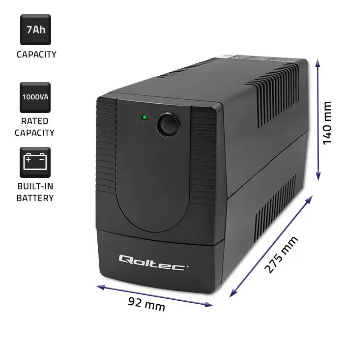 UPS QOLTEC 53774 Line-Interactive 1 kVA (600 W) Photo 11