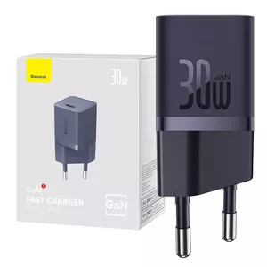 Mini wall charger Baseus GaN5 30W (purple)