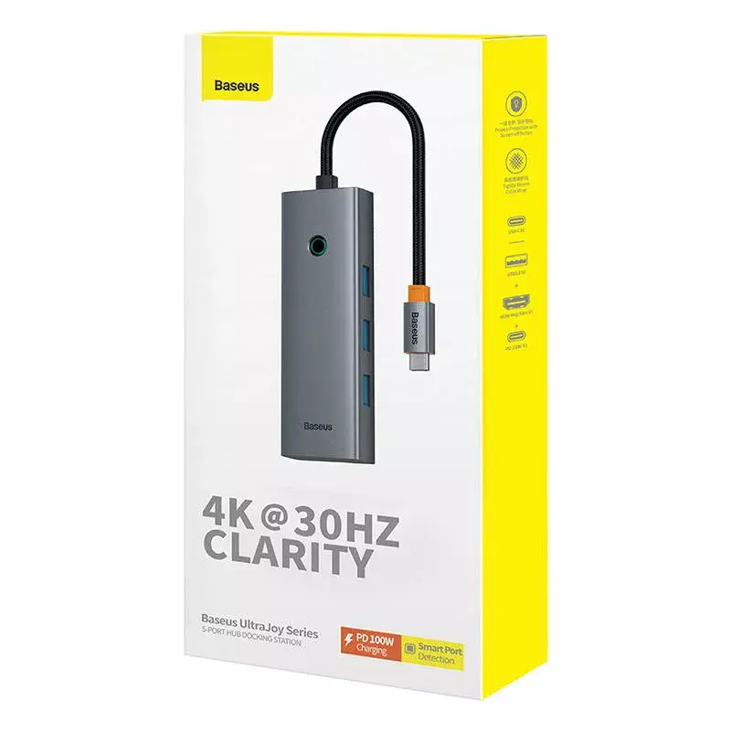 Baseus UltraJoy 5‑портовый USB‑C в HDMI 4K 30 Гц хаб Photo 8