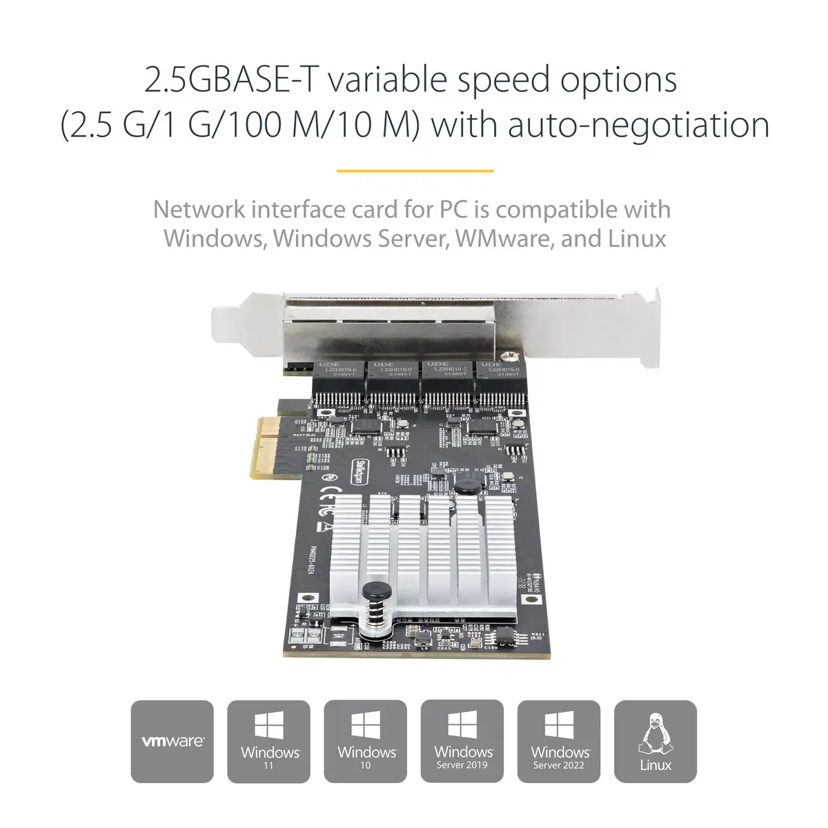 Сетевая карта StarTech.com 4-Port 2.5Gbps NBASE-T PCIe Photo 9
