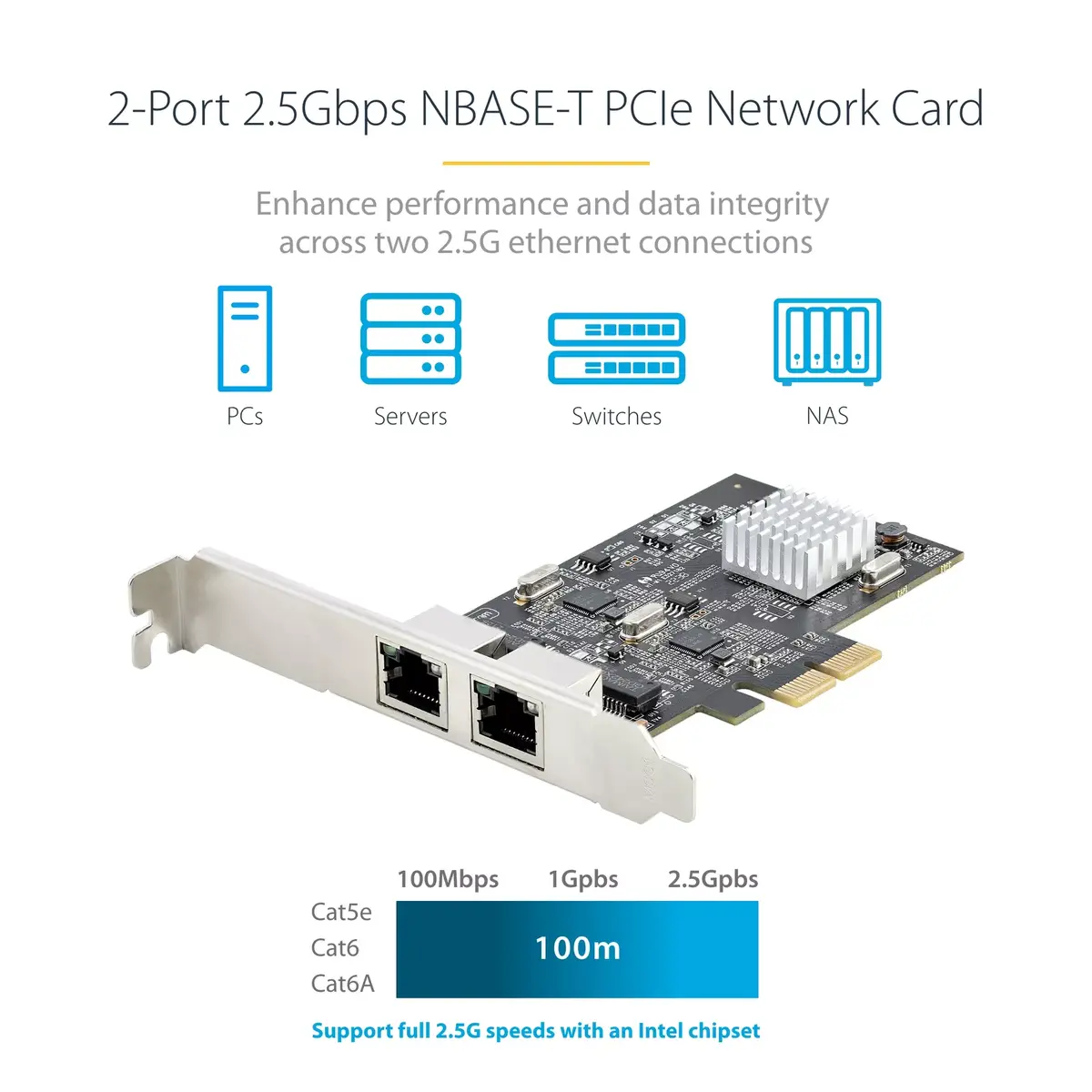 StarTech 2‑портовая 2.5Gbps NBASE‑T PCIe сетевая карта Photo 8