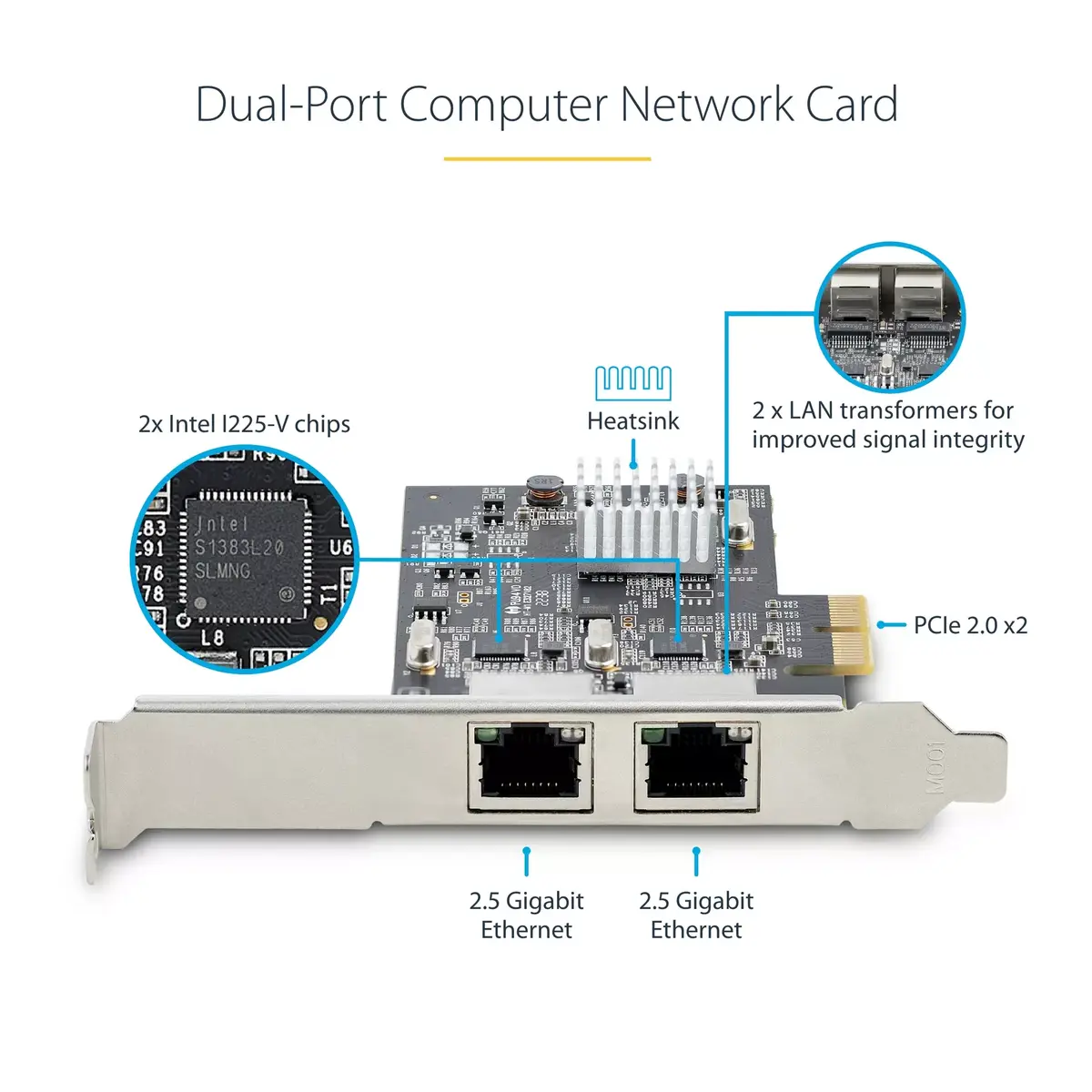 StarTech 2‑портовая 2.5Gbps NBASE‑T PCIe сетевая карта Photo 9