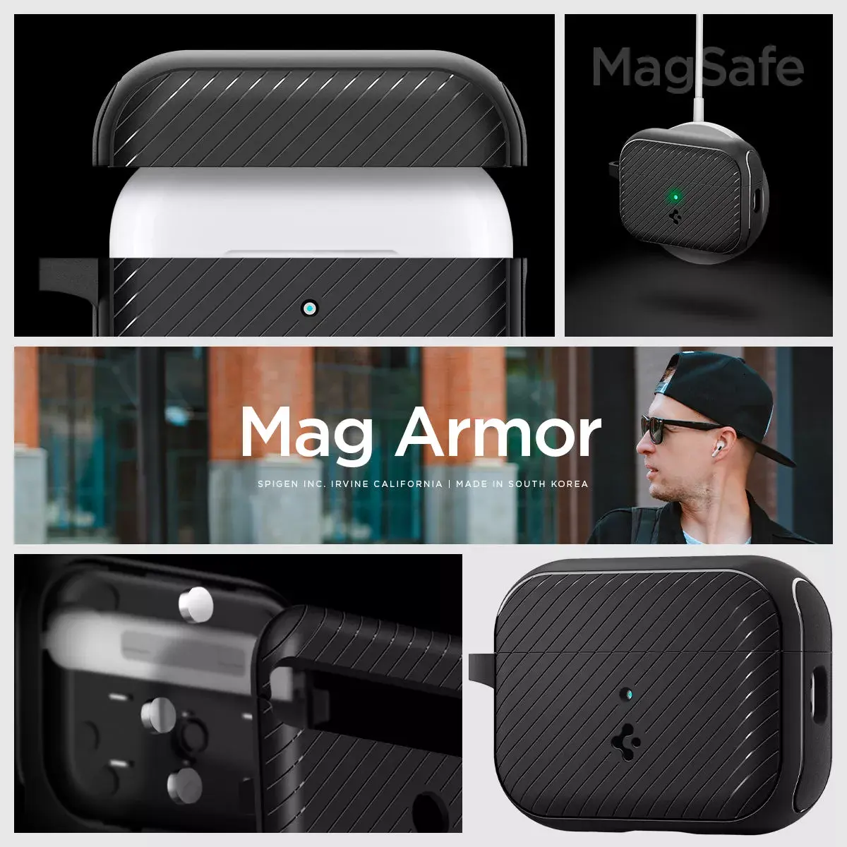 Spigen Mag Armor Case — polycarbonate + TPU, black Photo 19