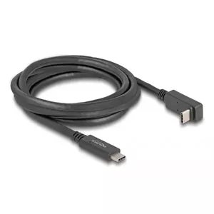 DeLOCK USB Cable USB Type-C male to USB Type-C male angled 2m 5Gbps 4K PD 60W