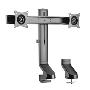 Monitor arm EATON DDR1727DC — dual-display, desk clamp & grommet, height-adjustable for 17"–27" screens, 7 kg capacity, VESA 75×75–100×100