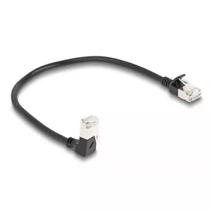 Сетевой кабель DeLOCK RJ45 Cat.6A 0.25м Черный
