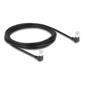 DeLOCK RJ45 Сетевой Кабель Cat.6A S/FTP Slim 90° Вниз 3м Черный