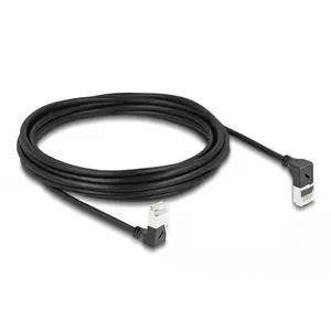 DeLOCK RJ45 Network Cable Cat.6A S/FTP Slim 90° 5m Black