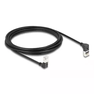 DeLOCK RJ45 Сетевой Кабель Cat.6A S/FTP Slim 90° 3 м Черный